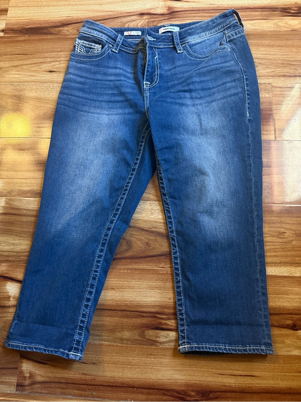 Vigoss Women's Cropped Ankle Jeans - Medium Blue Wash